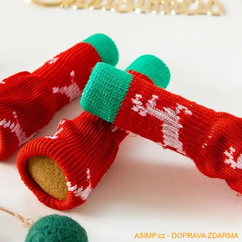 Vánoční návleky na nohy židle / A-004108 / DOPRAVA ZDARMA