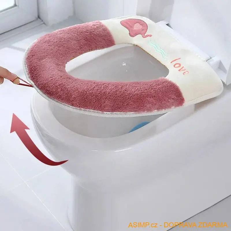 Hřejivý potah na záchodové sedátko (barva šedá) / A-004117 / DOPRAVA ZDARMA