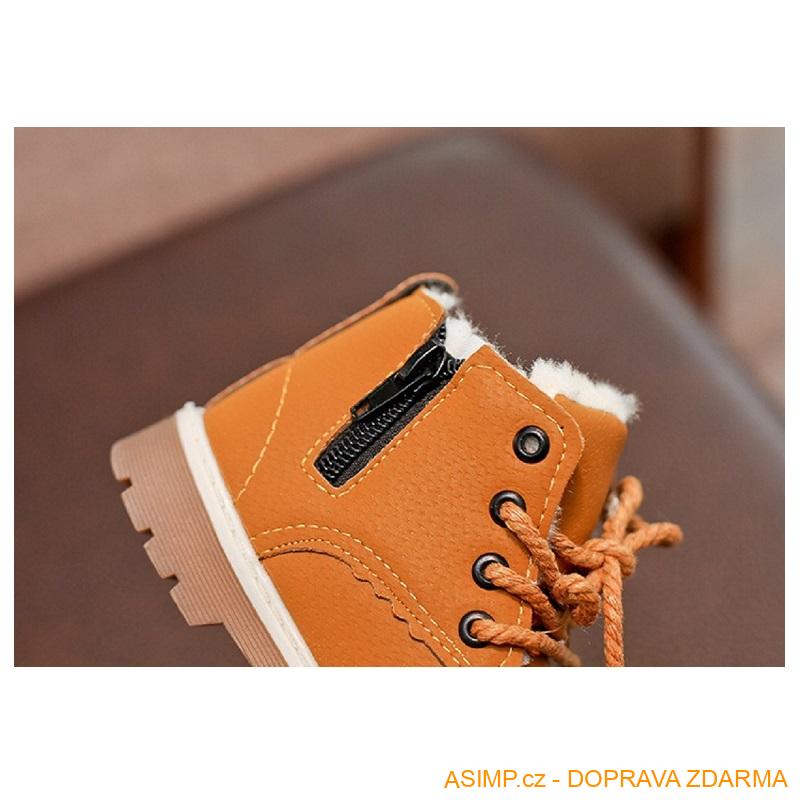Dětská zimní obuv s kožíškem (černá, červená, žlutá) / DA-000060a / DOPRAVA ZDARMA