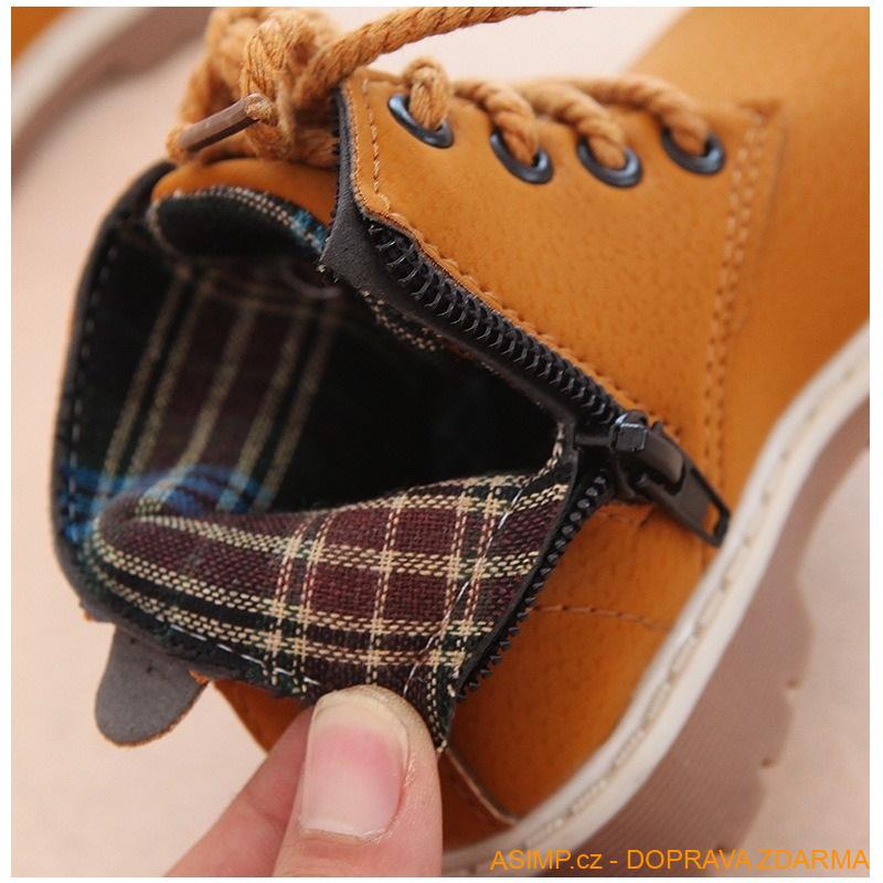 Dětská teplá obuv (černá, červená, žlutá)  / DA-000060b / DOPRAVA ZDARMA