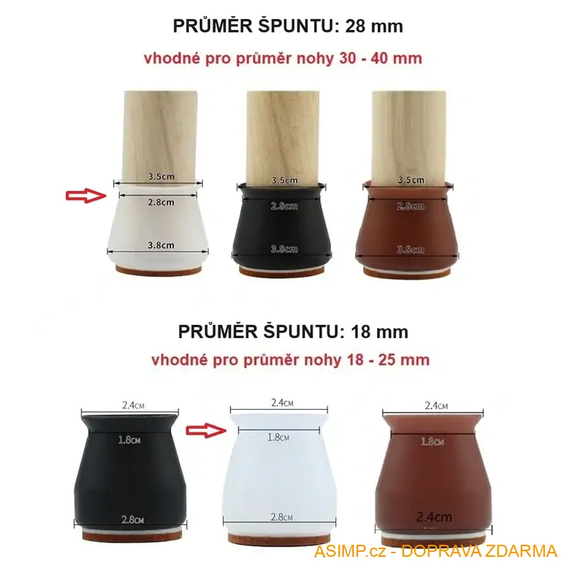 Ochranné návleky na nohy židle (16 ks) / A-002004 / DOPRAVA ZDARMA