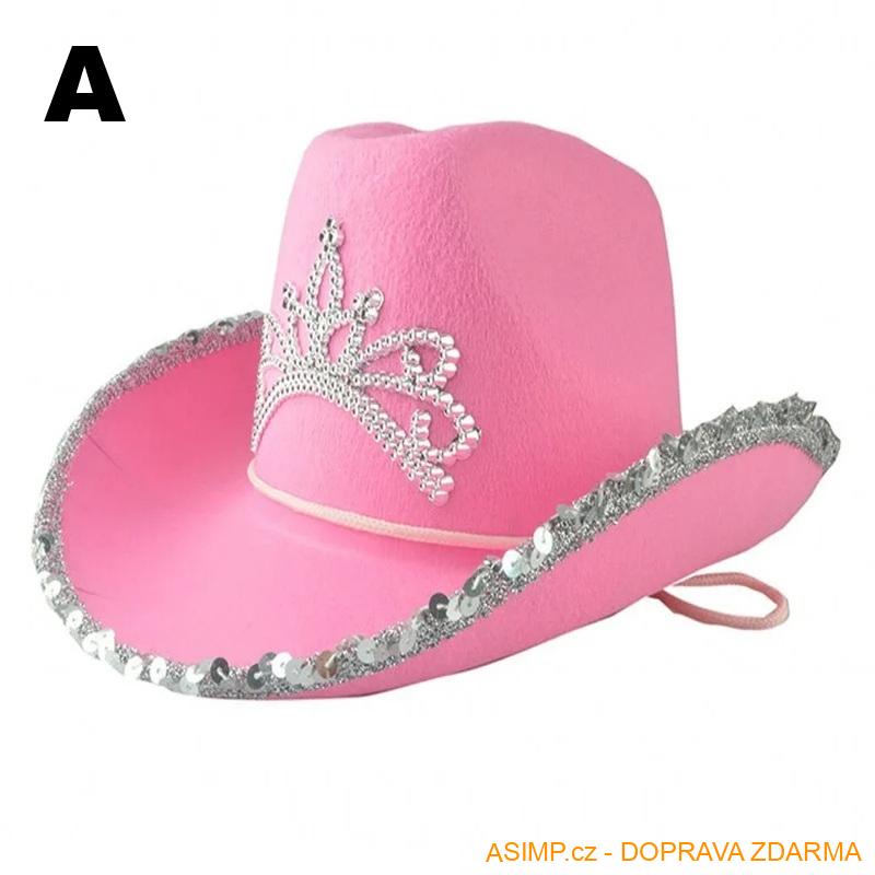 Dámský kovbojský klobouk (varianta B) / A-004174 / DOPRAVA ZDARMA