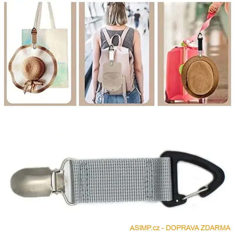 Spona - klip na klobouk (tmavě hnědá) / A-003274 / DOPRAVA ZDARMA