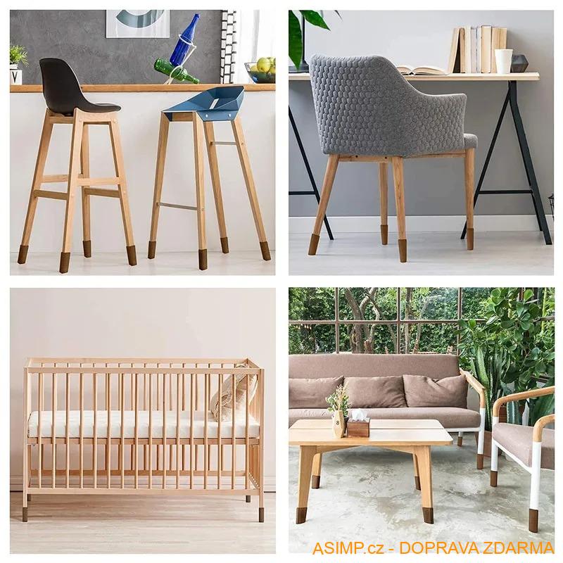 Ochranné návleky na nohy židle / A-003131-08 / DOPRAVA ZDARMA