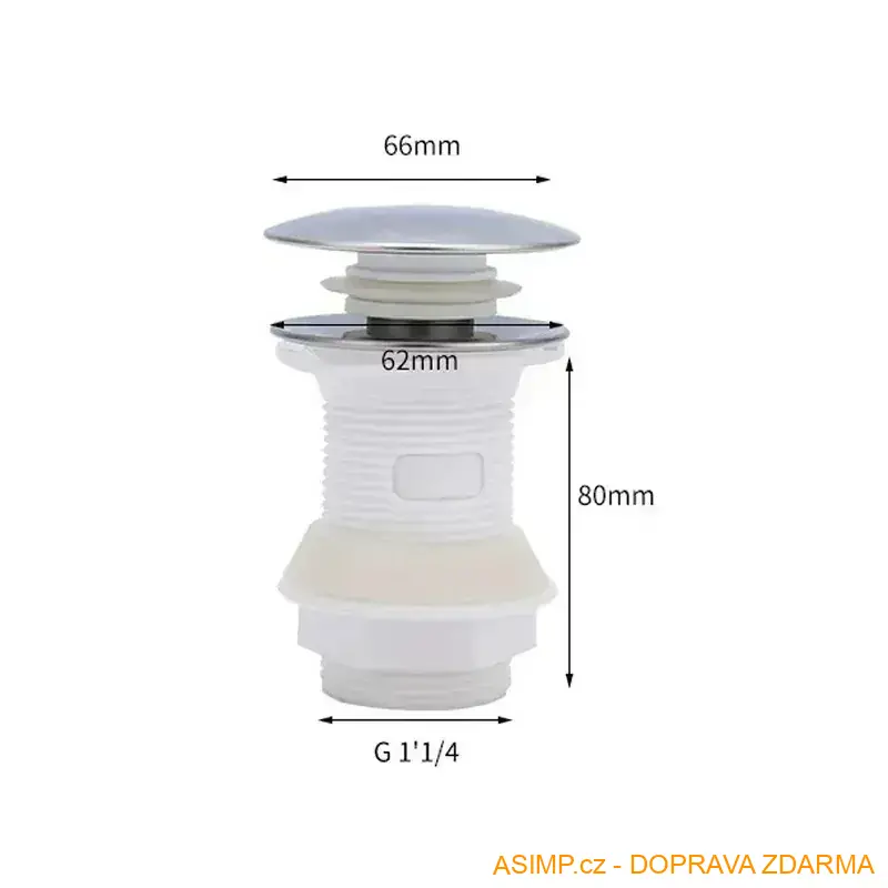 Umyvadlový sifon CLICK CLACK (bílá - 2) / A-003140 / DOPRAVA ZDARMA