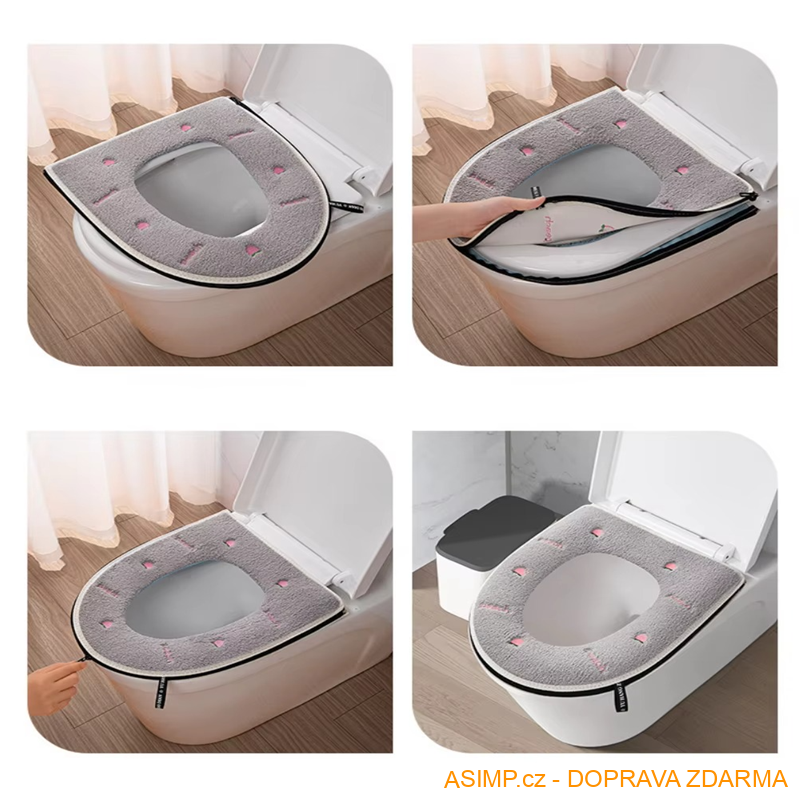 Hřejivý potah na záchodové prkénko (barva žlutá) / A-003206 / DOPRAVA ZDARMA