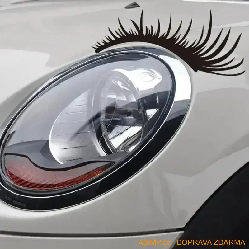 Samolepka na auto - Řasy (černá) / A-003213 / DOPRAVA ZDARMA