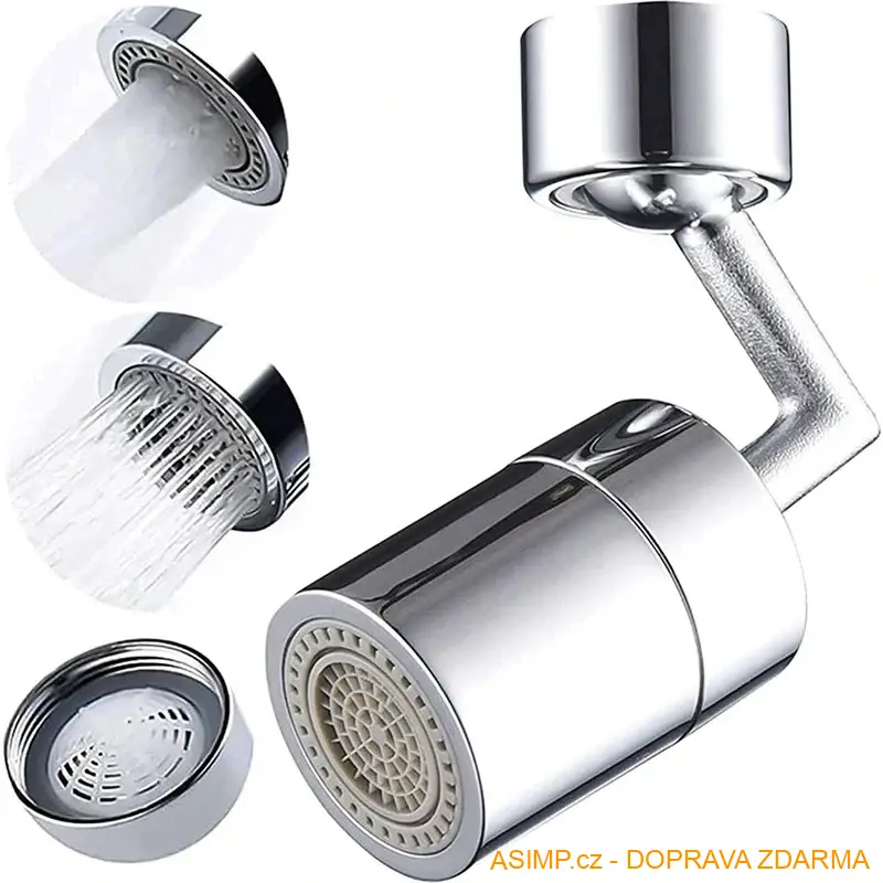 Otočný 720° perlátor na vodovodní baterii (2 módy) / A-004018b / DOPRAVA ZDARMA
