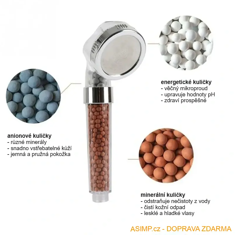 Náhradní keramické kuličky (červená) do úsporné sprchové hlavice / A-004025 / DOPRAVA ZDARMA