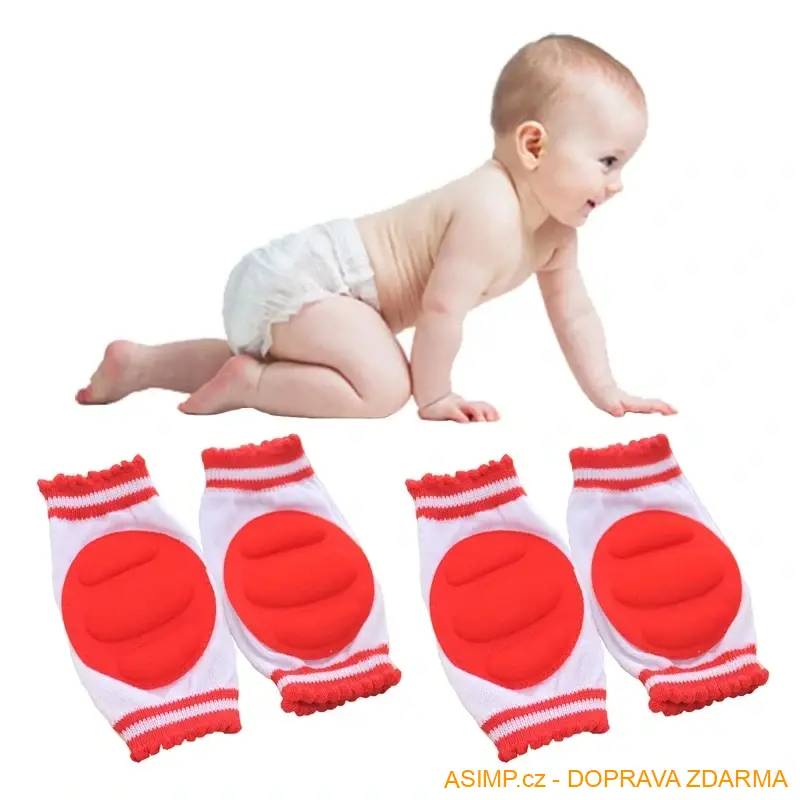 Chrániče kolen pro batolata - Pruhy (žlutá) / A-004026 / DOPRAVA ZDARMA