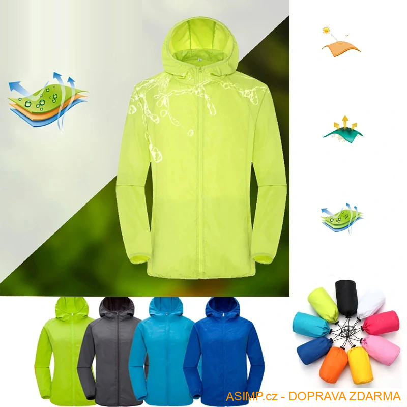 Unisex větrovka - kempingová bunda (tmavě modrá - XL) / A-004170 / DOPRAVA ZDARMA