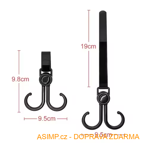 Háčky na kočárek (2 ks)