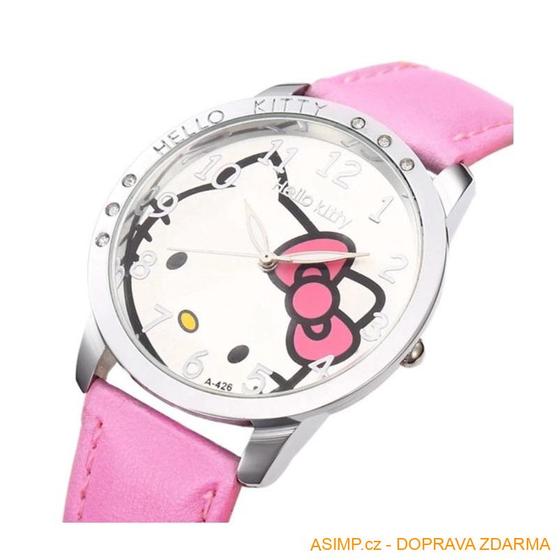 Dětské hodinky - Hello Kitty (barva růžová)/ A-001432 / DOPRAVA ZDARMA
