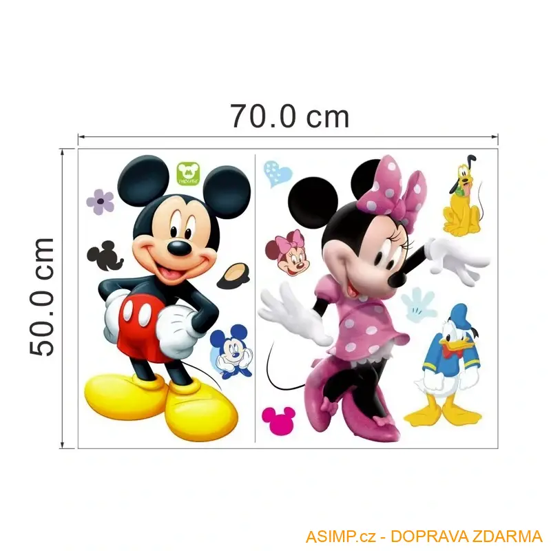Samolepicí tapeta - Mickey & Minnie / A-001108 / DOPRAVA ZDARMA