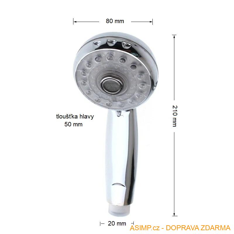 Sprchová hlavice s LED osvětlením / A-001192 / DOPRAVA ZDARMA