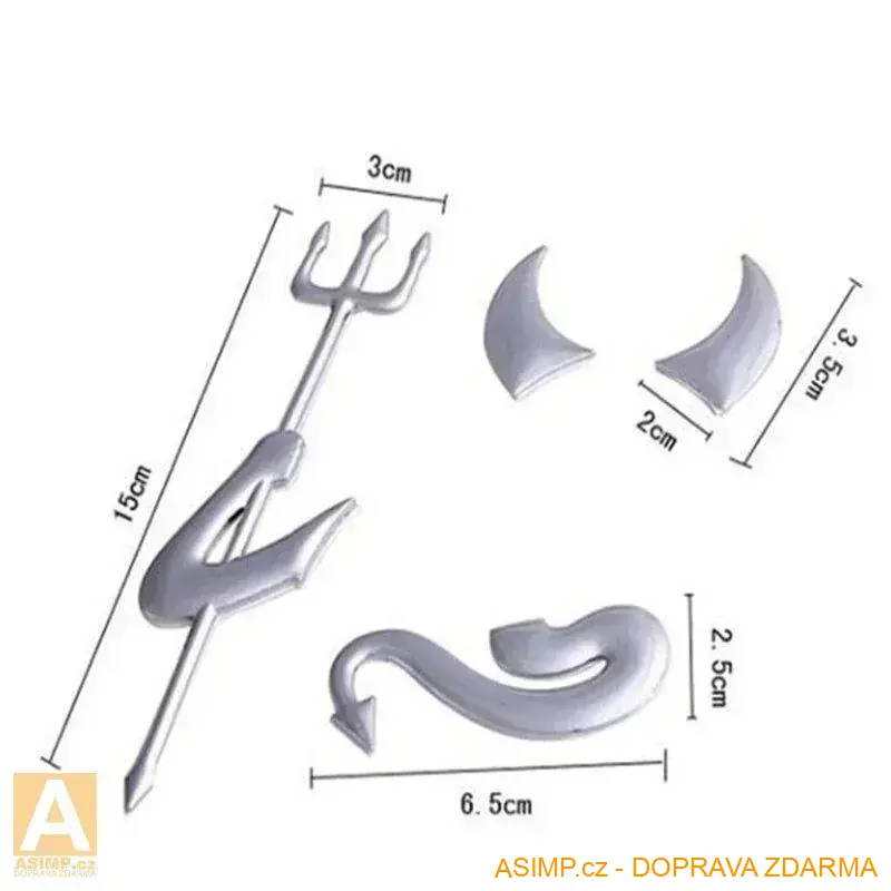 Nálepka na auto - Čert / A-000794 / DOPRAVA ZDARMA