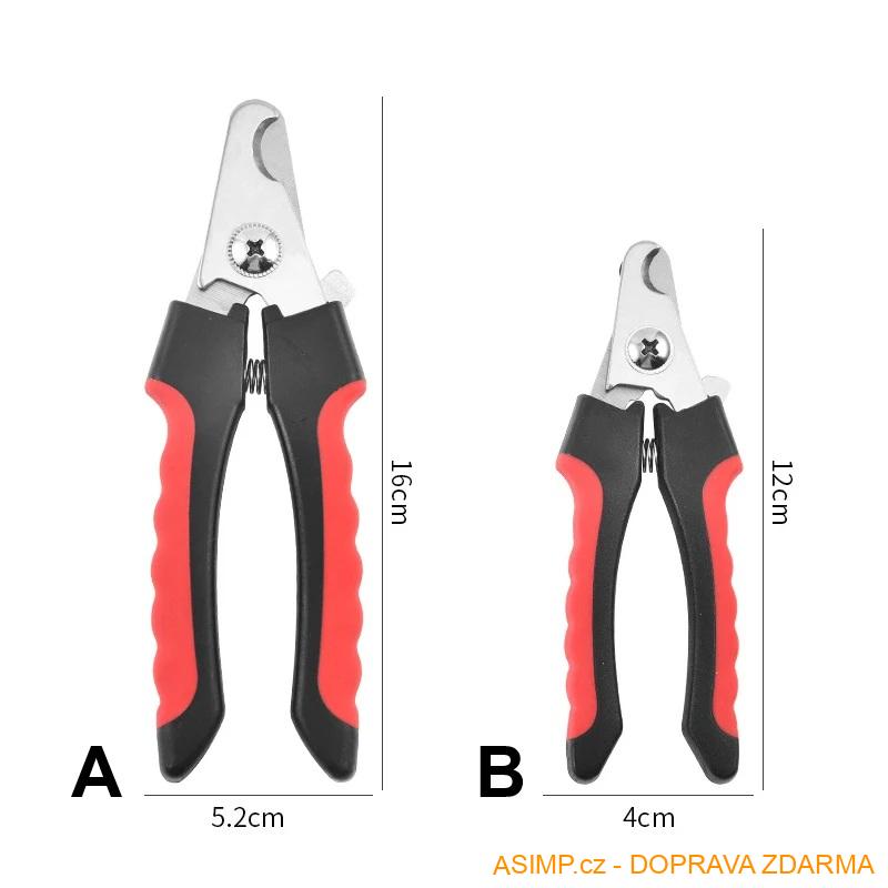 Nůžkové kleštičky na zvířecí drápky (barva červenočerná - varianta A) / A-003044 / DOPRAVA ZDARMA