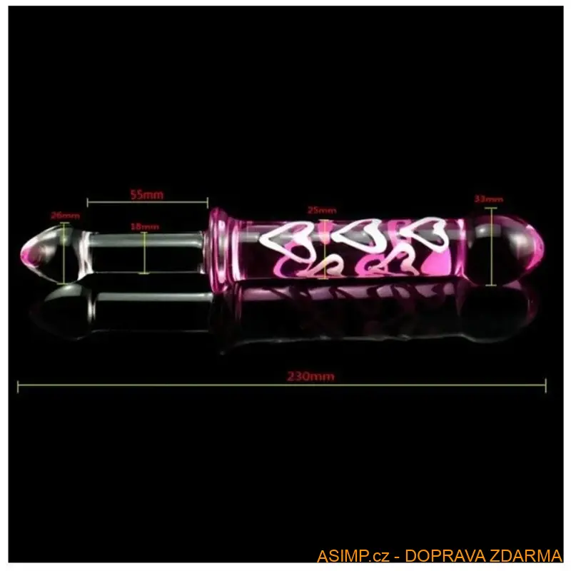 Skleněný double robertek / A-004133 / DOPRAVA ZDARMA
