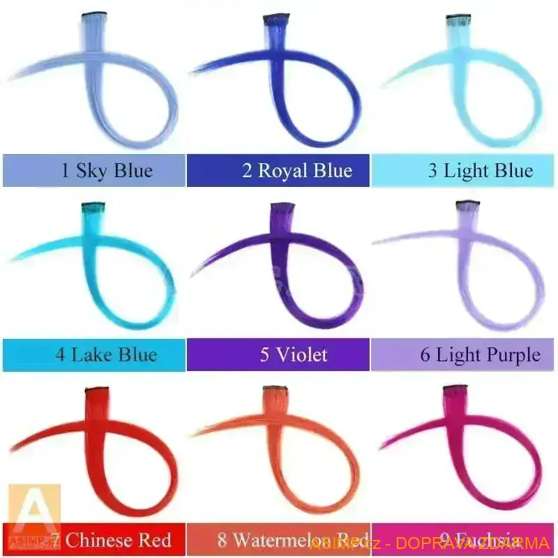 Barevný příčesek do vlasů (1 ks) / A-000537 / DOPRAVA ZDARMA