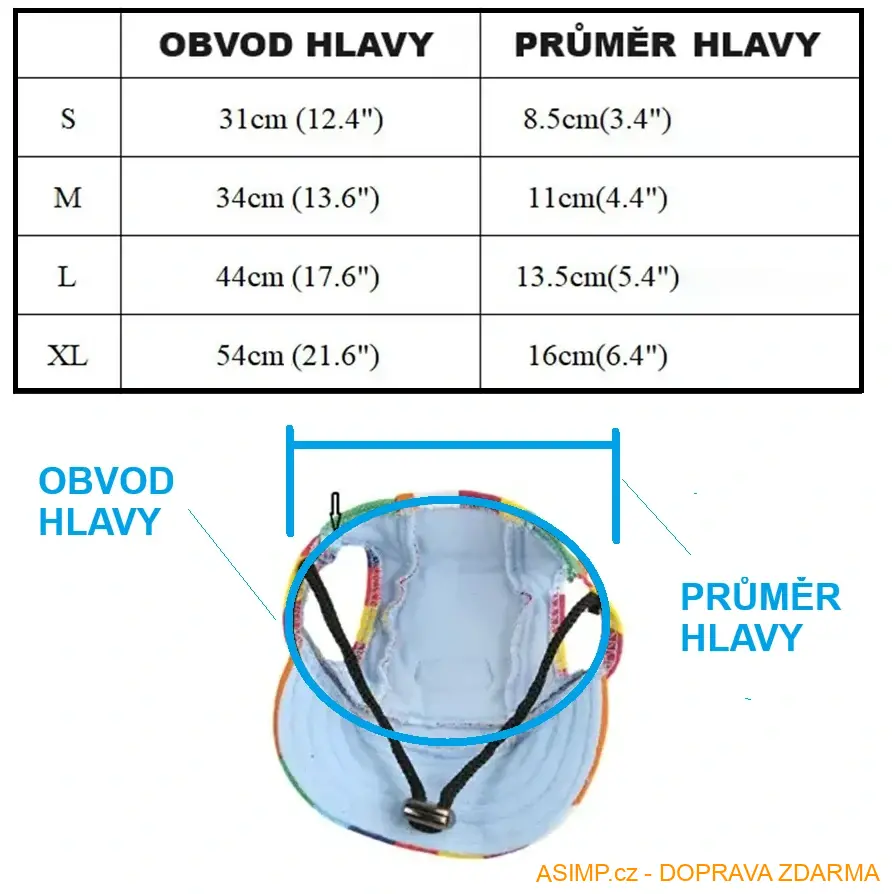 Plátěná kšiltovka pro psy (XL - květovaná) / A-001936 / DOPRAVA ZDARMA