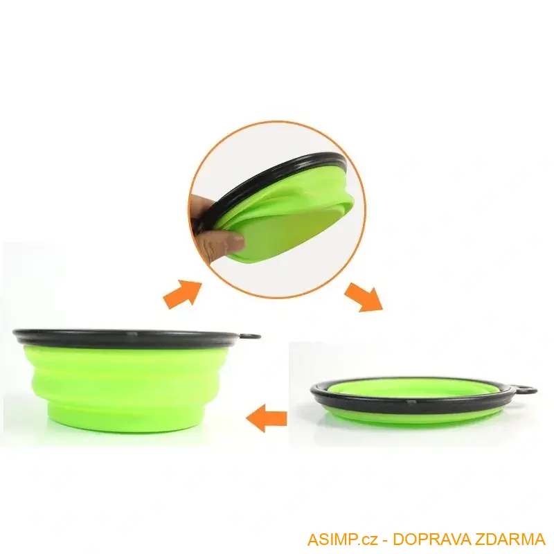 Přenosná skládací silikonová miska pro psy / A-001976 / DOPRAVA ZDARMA
