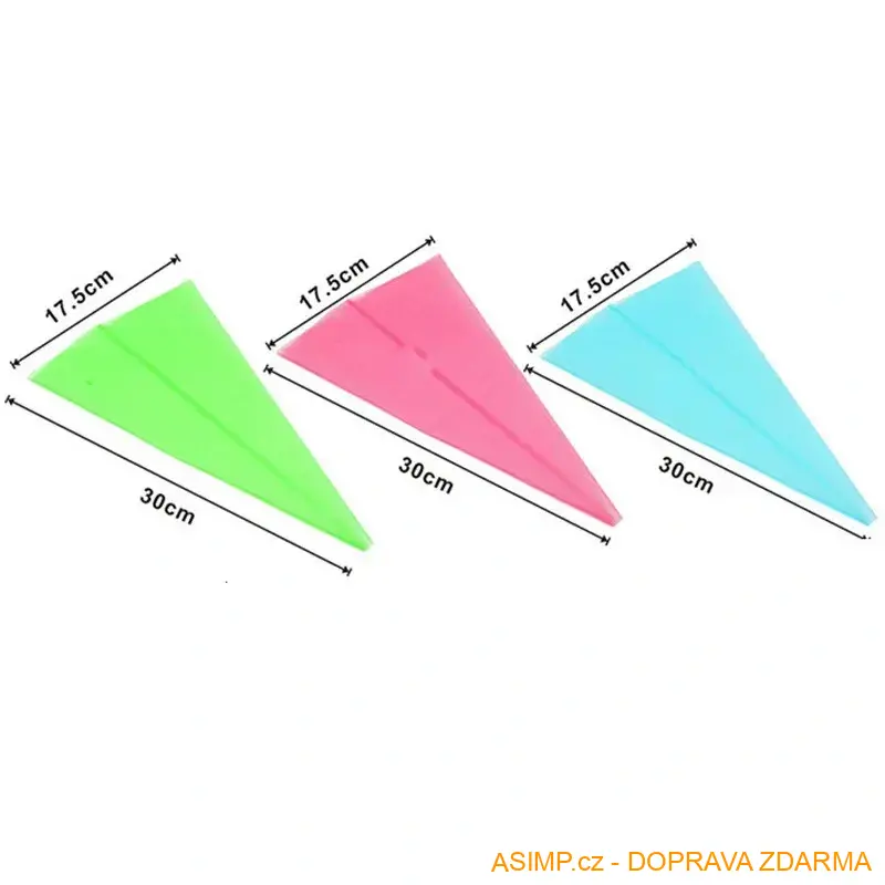 Sáček + nástavce na zdobení dortů (26 ks - barva červená) / A-004063 / DOPRAVA ZDARMA