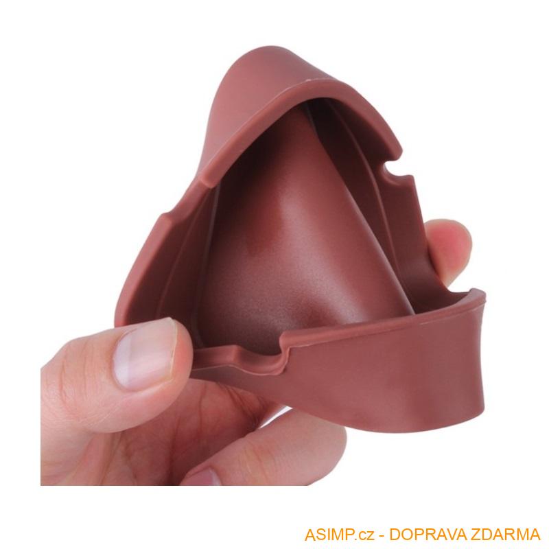 Hranatý silikonový popelník / A-000307 / DOPRAVA ZDARMA