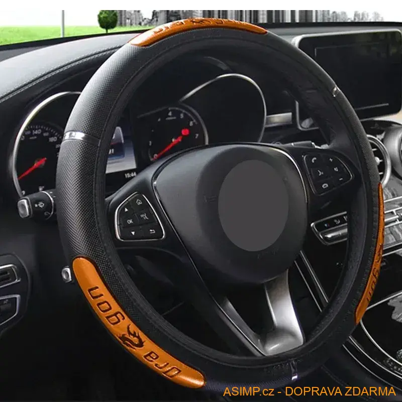 Reflexní potah na volant - Dragon (červená) / A-000438 / DOPRAVA ZDARMA