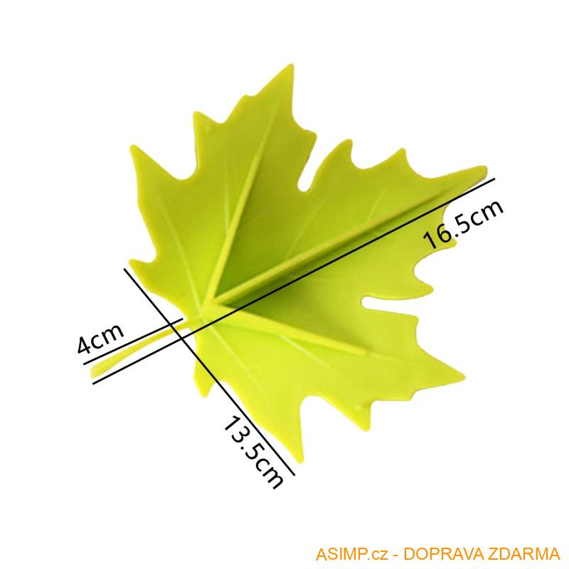 Plastová zarážka dveří - javorový list / A-000799