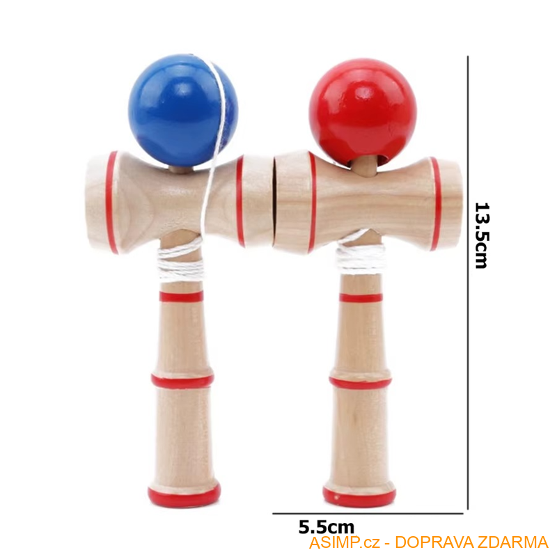 Dřevěná japonská postřehová hračka - Kendama / A-001094 / DOPRAVA ZDARMA