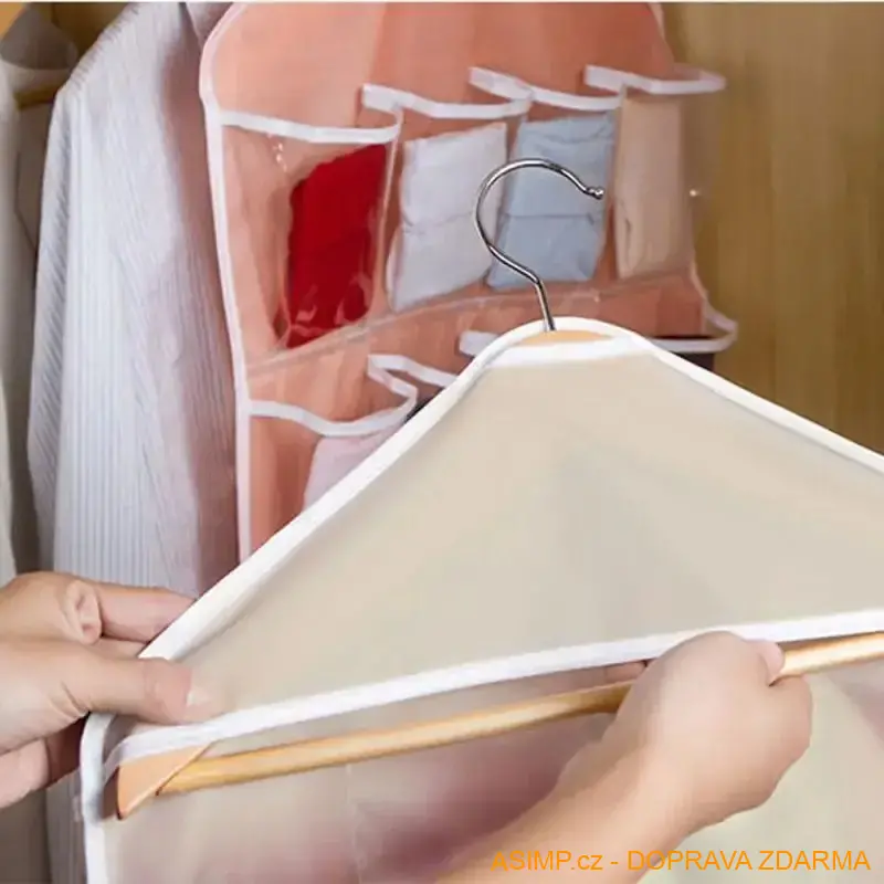 Závěsný organizér - 16 kapes (béžová) / A-001981 / DOPRAVA ZDARMA