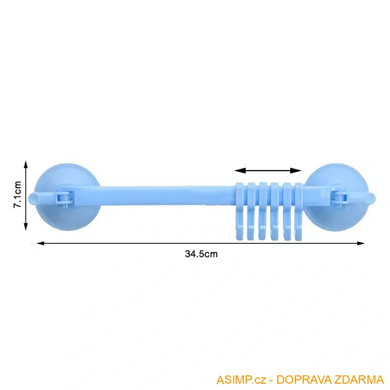 Nástěnný přísavkový držák s háčky (modrá) / A-001977 / DOPRAVA ZDARMA