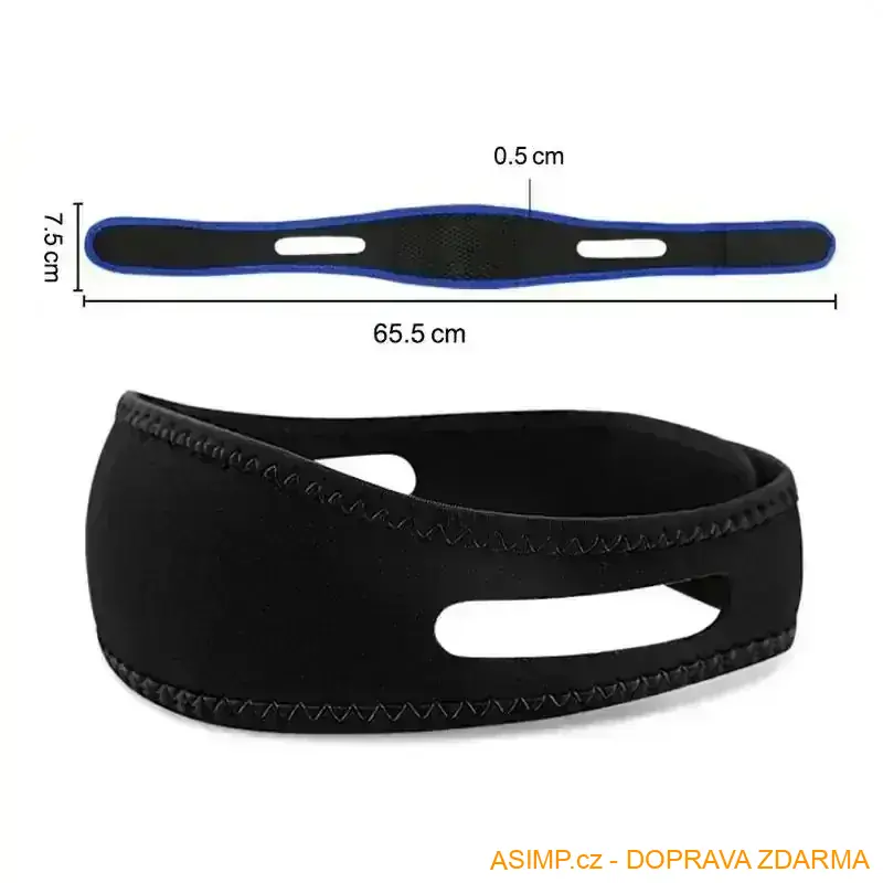 Prodyšný podbradní pás proti chrápání (modrá) / A-003152 / DOPRAVA ZDARMA