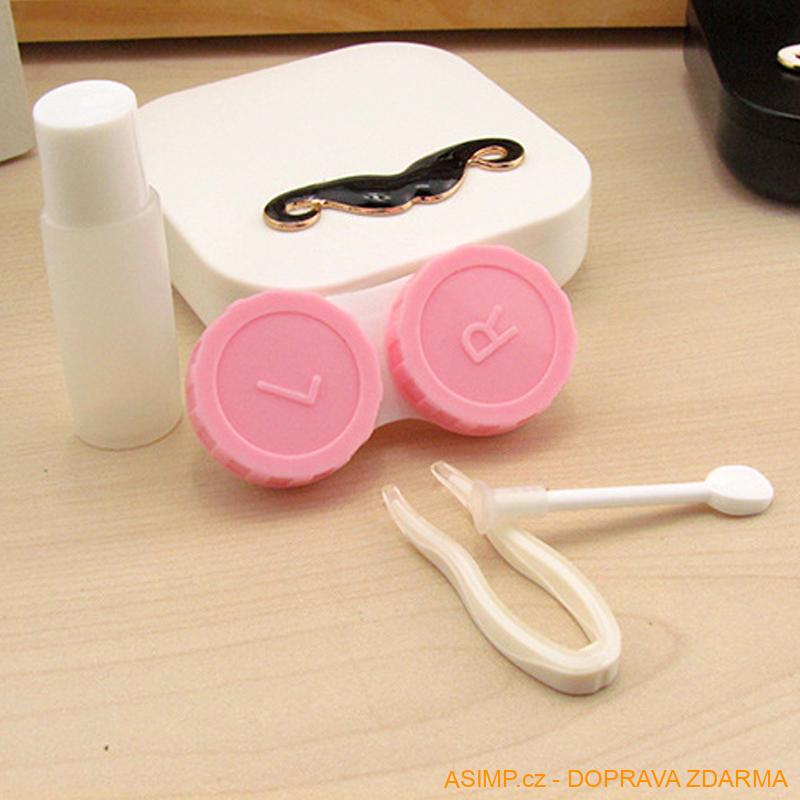 Box na kontaktní čočky - knírek / A-003087 / DOPRAVA ZDARMA
