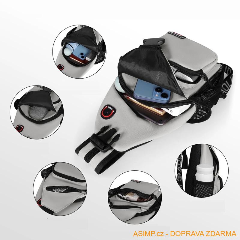 Dámská Crossbody taška - voděodolný batoh (barva tyrkysová) / A-004195 / DOPRAVA ZDARMA