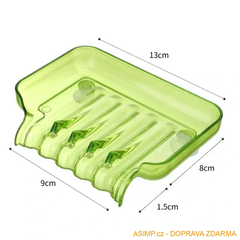 Odkapávač - mýdla, houbičky na nádobí ... (barva zelená)/ A-004131 / DOPRAVA ZDARMA