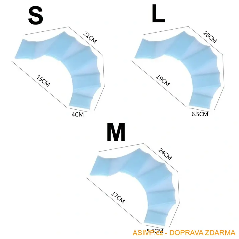 Plavecké silikonové ploutve na ruce (L - zelená) / A-000057 / DOPRAVA ZDARMA