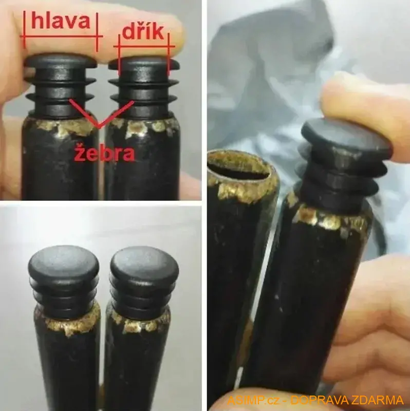 Ochranné špunty na židle (74 mm - 10 ks) / A-000506 / DOPRAVA ZDARMA