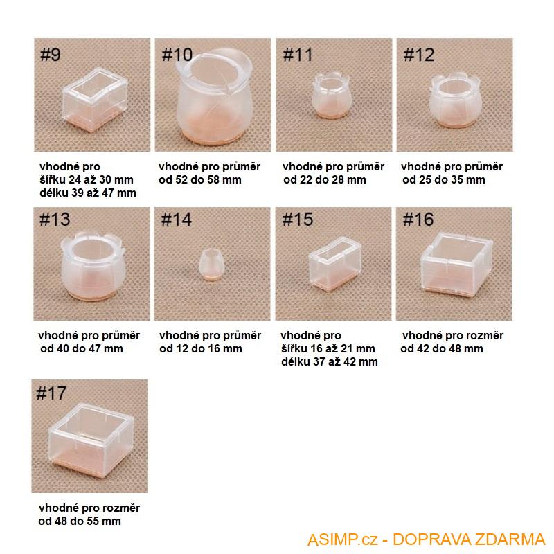 Ochranné špunty  - židle, gauč ... (10 ks) / A-000455o / DOPRAVA ZDARMA