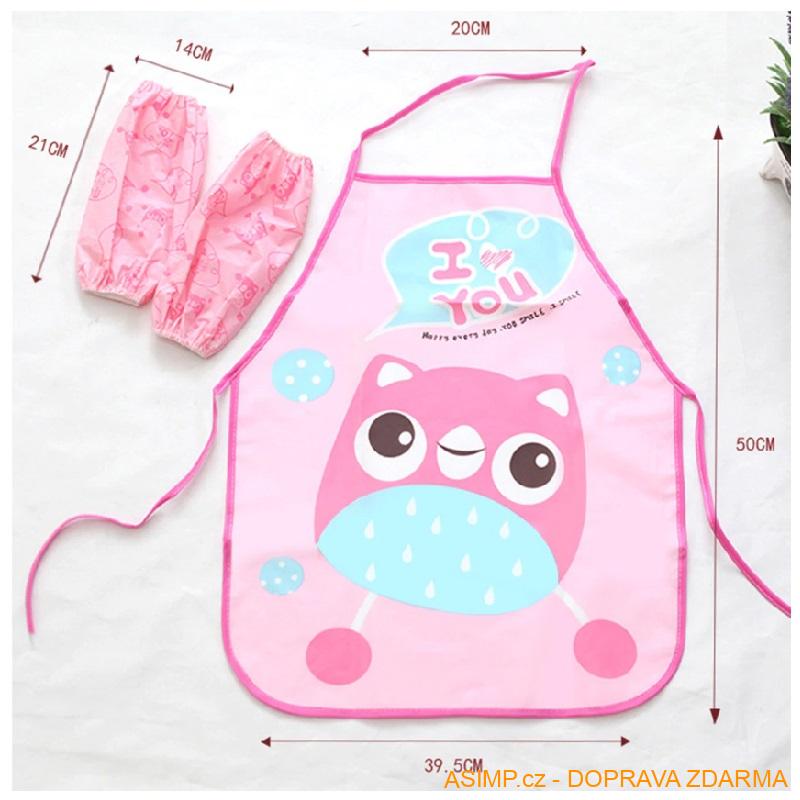 Dětský bryndáček s rukávky