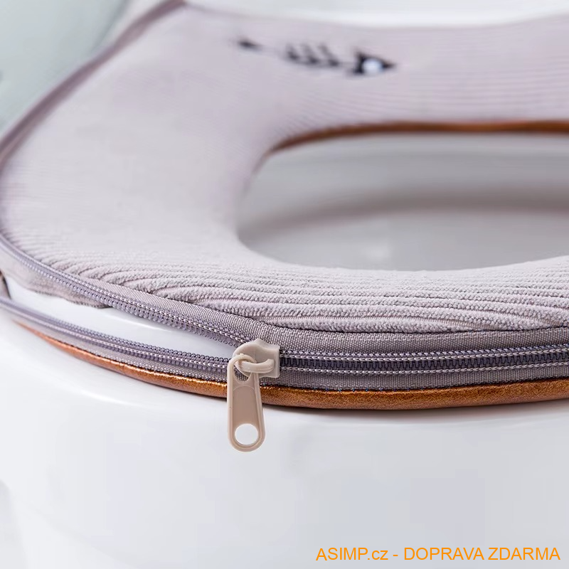 Potah se zipem na záchodové prkénko (zelená) / A-000807 / DOPRAVA ZDARMA