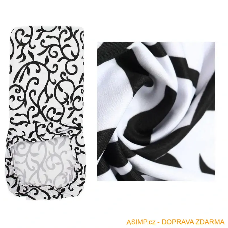 Strečový potah na židli - Ornament (žlutá) / A-000925 / DOPRAVA ZDARMA