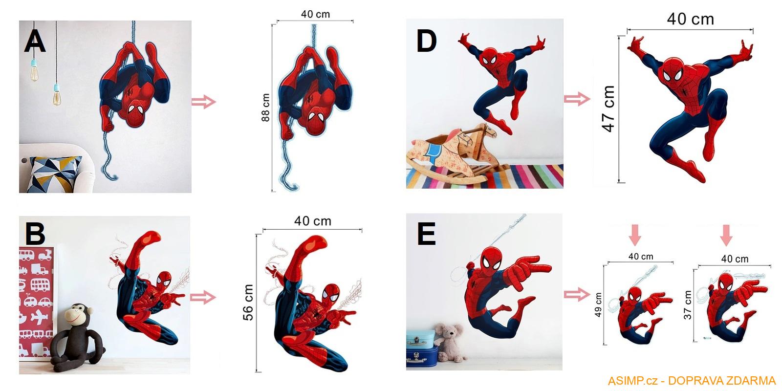 Samolepka na zeď - Spiderman / A-000931a / DOPRAVA ZDARMA