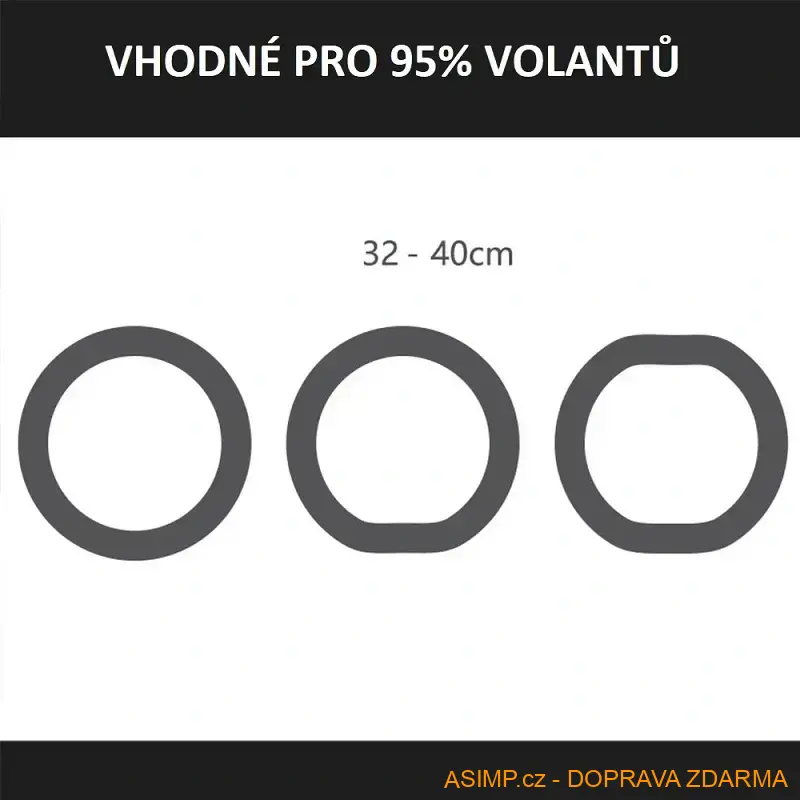 Silikonový potah na volant (32 - 40 cm / zelená tmavě) / A-001069 / DOPRAVA ZDARMA