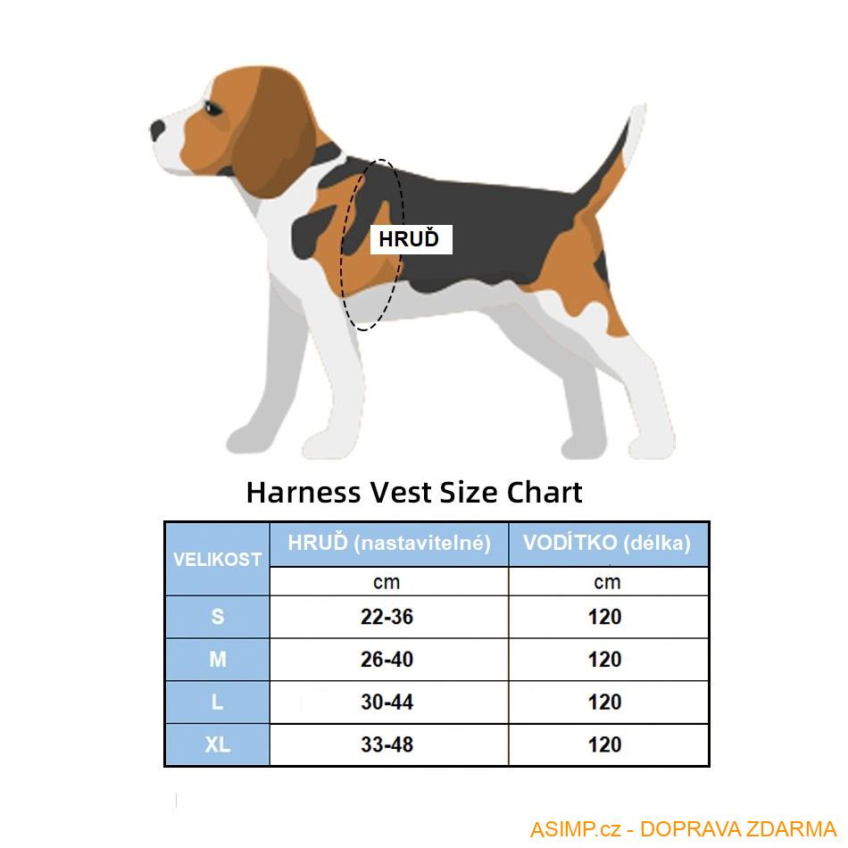 Postroj s vodítkem pro psy a kočky / A-002160 / DOPRAVA ZDARMA