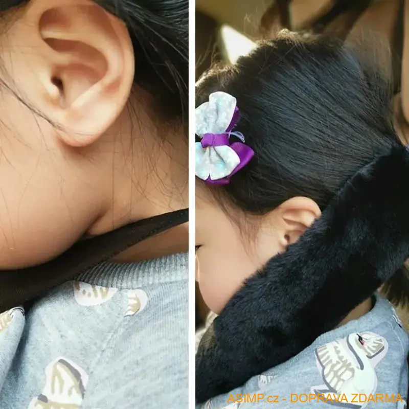 Plyšové bezpečnostní polštářky na pásy (fialová - 1 pár) / A-001203 / DOPRAVA ZDARMA