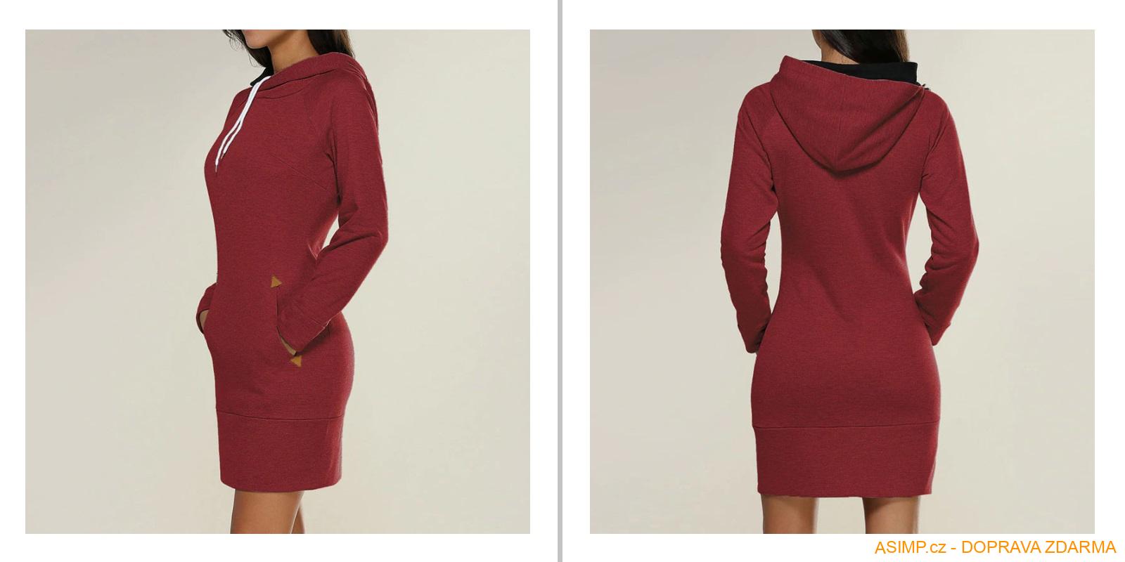 Dámská dlouhá mikina s kapucí / A-001328