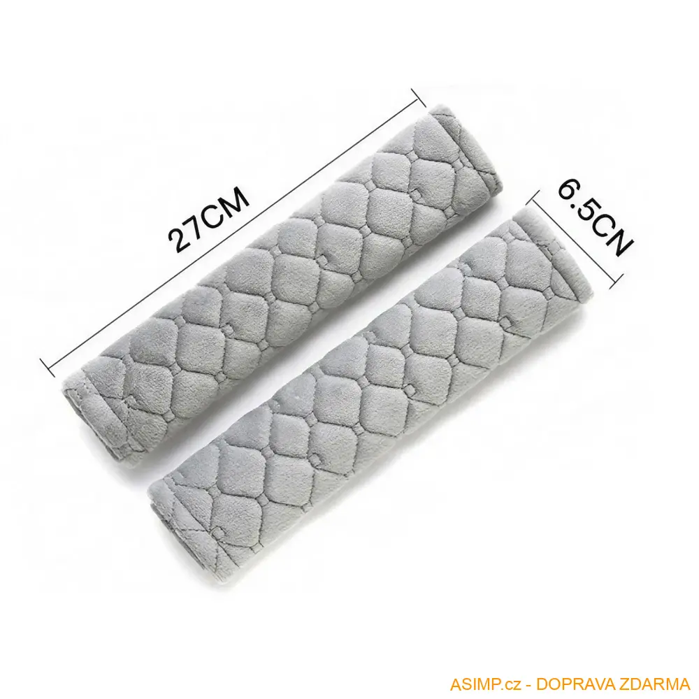 Potahy na bezpečnostní pásy (2 ks - barva béžová) / A-004079 / DOPRAVA ZDARMA