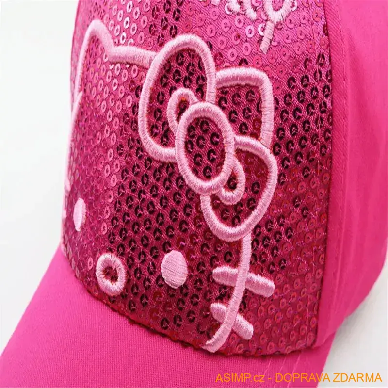 Dětská - dívčí kšiltovka - Kitty / A-003243 / DOPRAVA ZDARMA