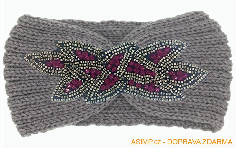 Pletená čelenka pro ženy a dívky / A-001921